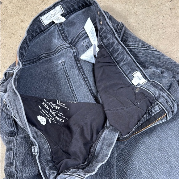 Madewell Vintage Black stretch Denim High Rise Balloon Jeans sz 30T - Picture 8 of 13
